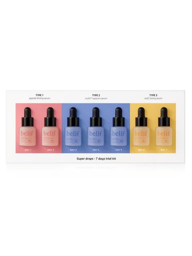 belif Super Drops 7 Days Trial Kit 6ml*7ea - Korean Beauty UK serum belif