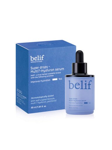 belif Super Drops Multi7 - Hyaluron Serum 30ml - Korean Beauty UK serum belif