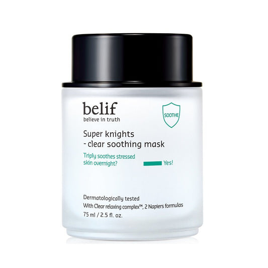 belif Super Knights Clear Soothing Mask 75ml - Korean Beauty UK Facial Mask belif