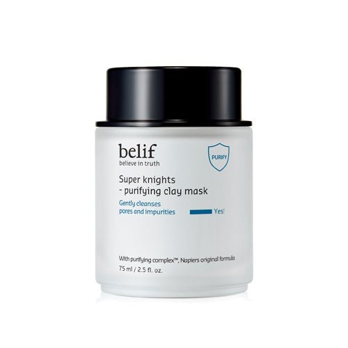 belif Super Knights Purifying Clay Mask 75ml - Korean Beauty UK Facial Mask belif