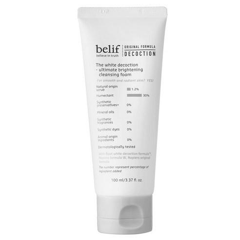 belif The White Decoction Ultimate Brightening Cleansing Foam 100ml - Korean Beauty UK Cleansing Foam belif