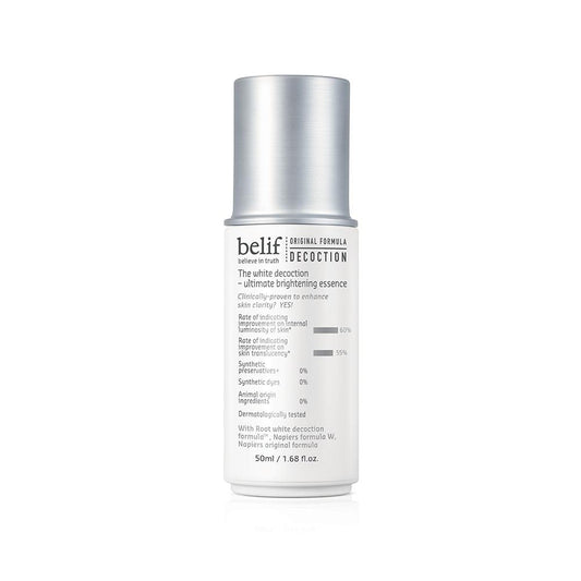 belif The White Decoction – Ultimate Brightening Essence 50ml - Korean Beauty UK Essence belif