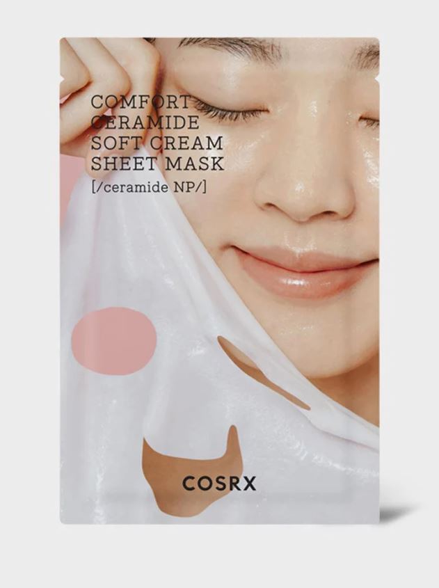 Cosrx Balancium Comfort Ceramide Soft Cream Sheet Mask 26g - Korean Beauty UK Cosrx