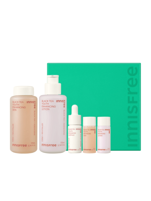 Innisfree Black Tea Youth Enhancing Skincare Set - Korean Beauty UK Skincare SET innisfree