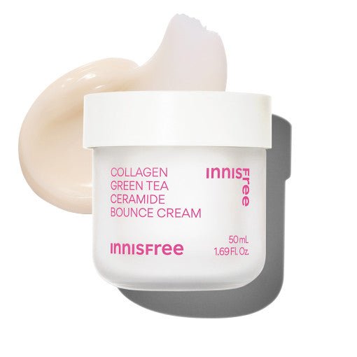 innisfree Collagen Green Tea Ceramide Bounce Cream 50ml - Korean Beauty UK Cream innisfree