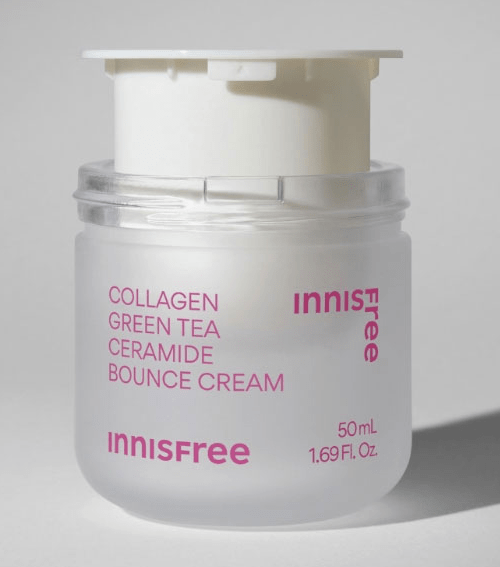 innisfree Collagen Green Tea Ceramide Bounce Cream 50ml (Refill) - Korean Beauty UK Cream innisfree