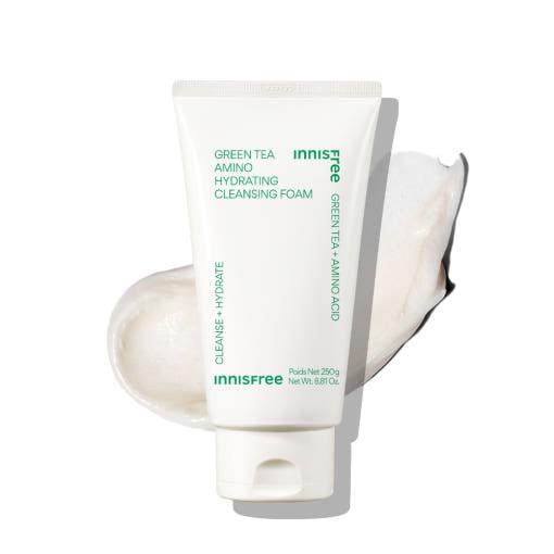 innisfree Green Tea Amino Hydrating Cleansing Foam 250g - Korean Beauty UK Cleansing Foam innisfree