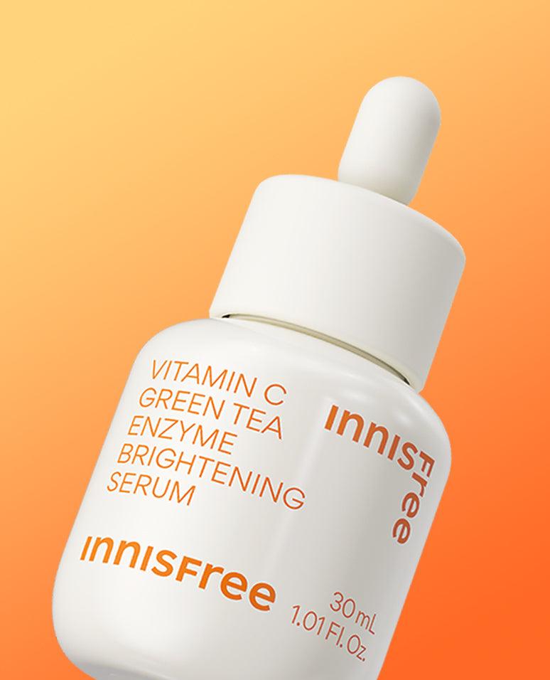 innisfree Green Tea Enzyme Vitamin C Brightening Serum 30ml - Korean Beauty UK serum innisfree