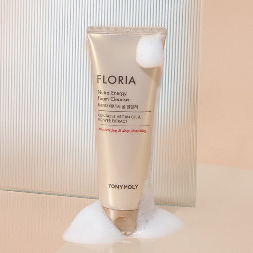 TONYMOLY FLORIA Nutra Energy Foam Cleanser 150ml - Korean Beauty UK Cleansing Foam TONYMOLY