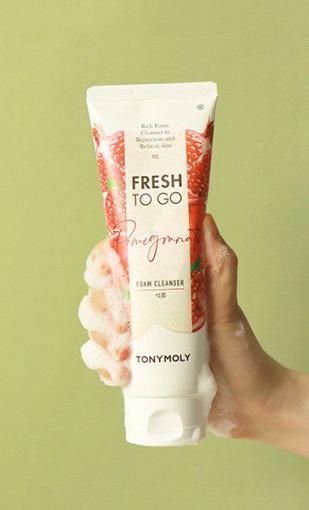 TONYMOLY Fresh To Go Pomegranate Foam Cleanser 170ml - Korean Beauty UK Cleansing Foam TONYMOLY