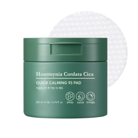 TONYMOLY Houttuynia Cordata Cica Quick Calming Pad 70g - Korean Beauty UK Toner Pad TONYMOLY