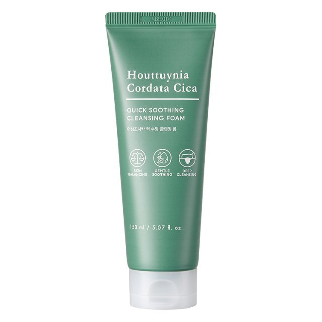 TONYMOLY Houttuynia Cordata Cica Quick Soothing Cleansing Foam 150ml - Korean Beauty UK Cleansing Foam TONYMOLY