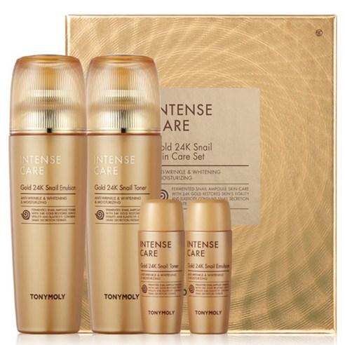 TONYMOLY Intense Care Gold 24K Snail 2 Set - Korean Beauty UK Skincare SET TONYMOLY