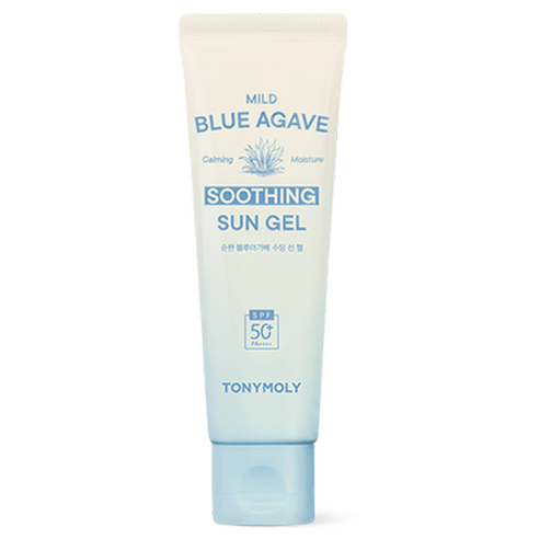 TONYMOLY Mild Blue Agave Soothing Sun Gel 50ml SPF50+ PA++++ - Korean Beauty UK Sun Cream TONYMOLY