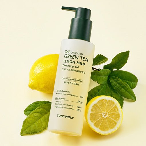 TONYMOLY The Chok Chok Green Tea Lemon Mild Cleansing Oil 200ml - Korean Beauty UK CLEANSING OIL TONYMOLY