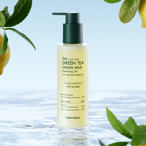 TONYMOLY The Chok Chok Green Tea Lemon Mild Cleansing Oil 200ml - Korean Beauty UK CLEANSING OIL TONYMOLY